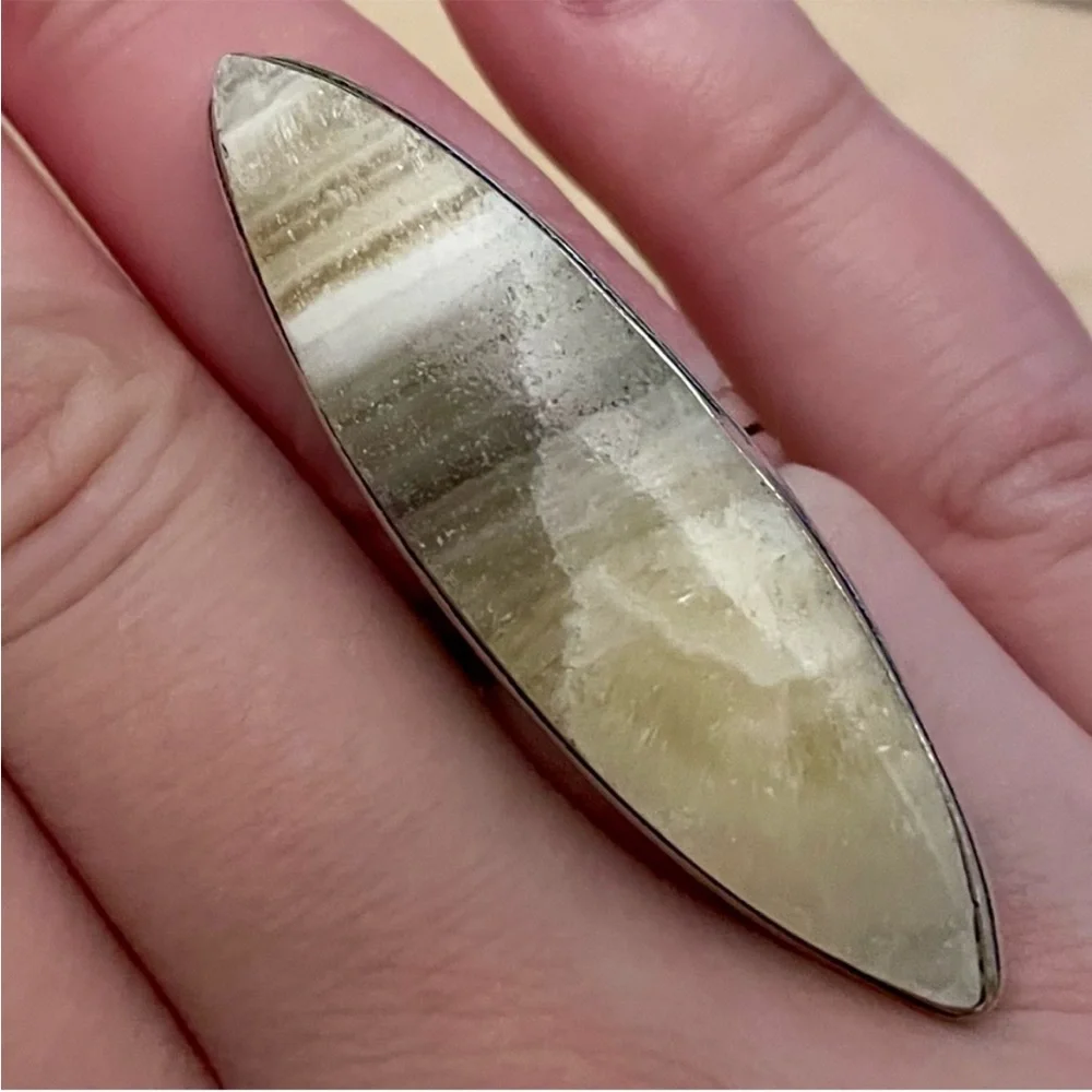 Laguna Lace Agate Gemstone Ring Size 6 - Picture 6 of 10
